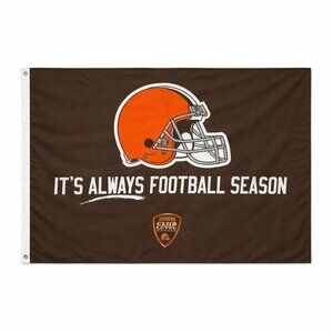 Cleveland Browns Flag Football Season NFL Man Cave Wall Banner Club Level Member